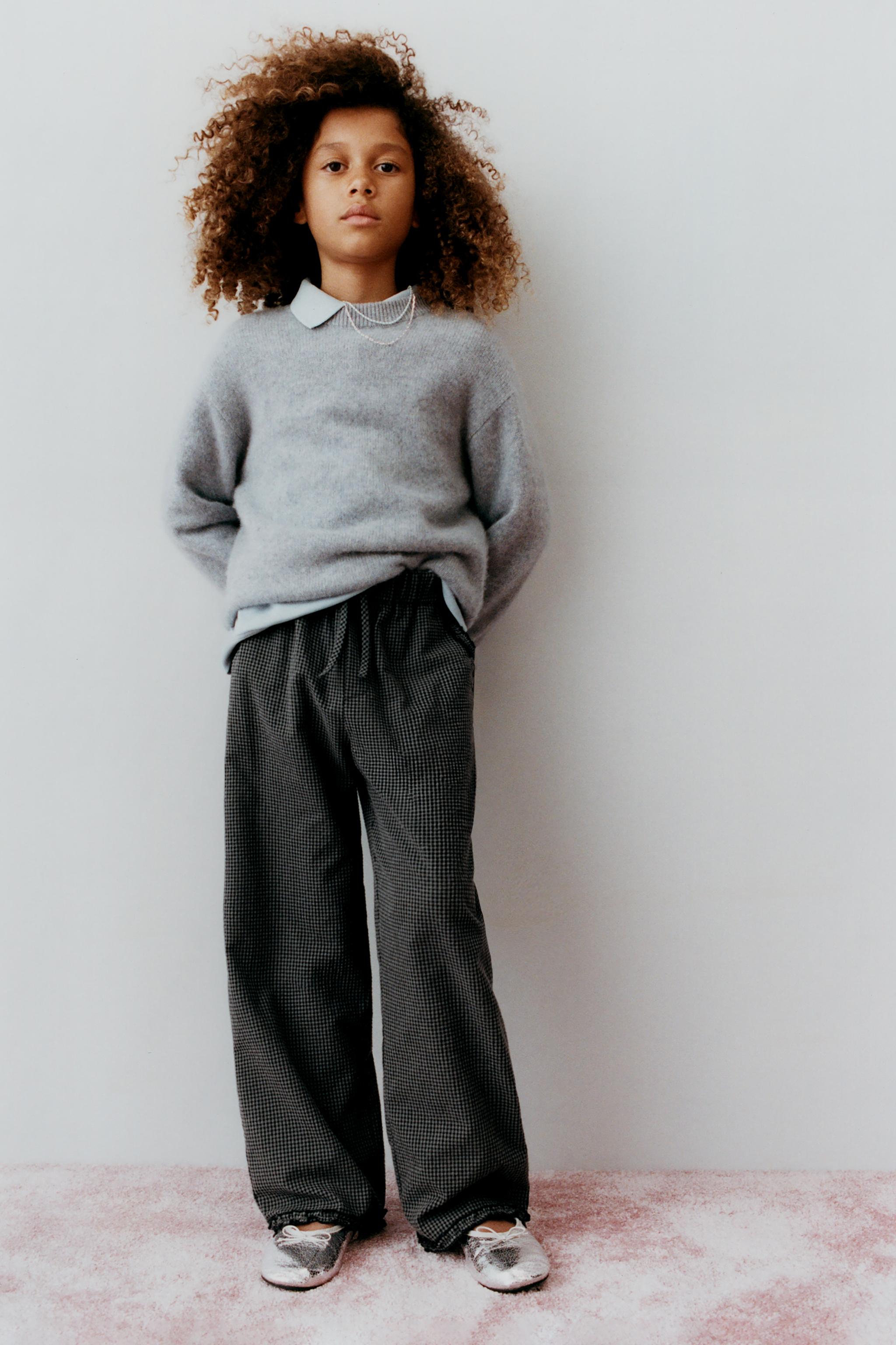 GINGHAM PLAID RUFFLED PANTS